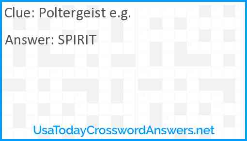 Poltergeist e.g. Answer