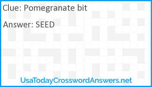 Pomegranate bit Answer