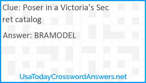 Poser in a Victoria's Secret catalog Answer