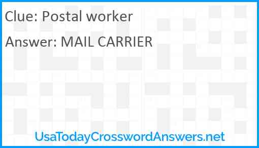 Postal worker Answer