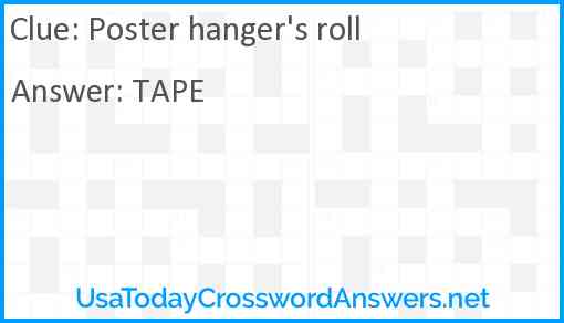 Poster hanger's roll Answer