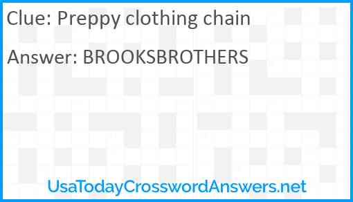 Preppy clothing chain Answer
