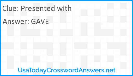 Presented with Answer