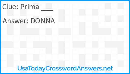 Prima ___ Answer