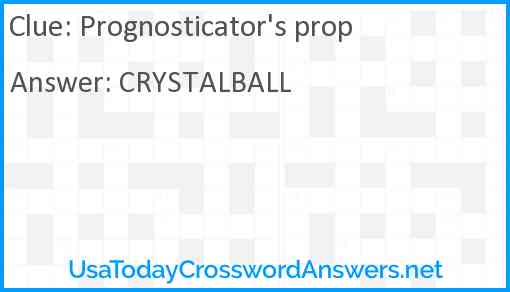 Prognosticator's prop Answer