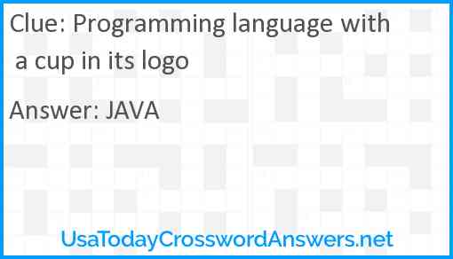 Programming language with a cup in its logo Answer