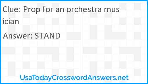 Prop for an orchestra musician Answer