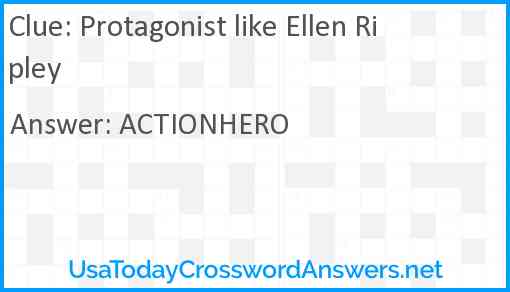 Protagonist like Ellen Ripley Answer