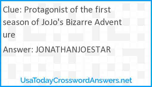Protagonist of the first season of JoJo's Bizarre Adventure Answer