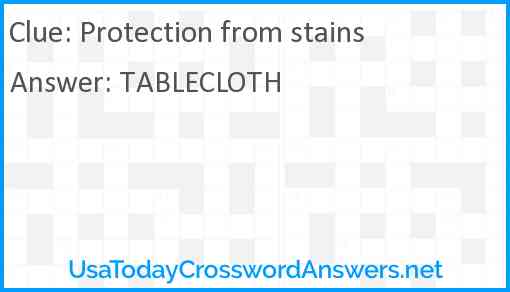 Protection from stains Answer