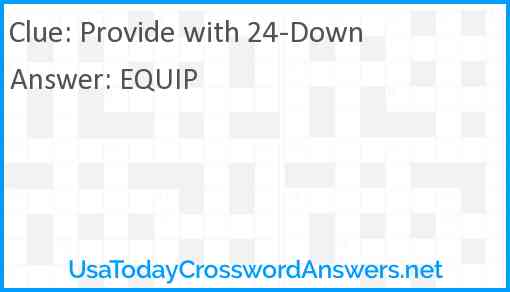Provide with 24-Down Answer