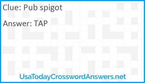 Pub spigot Answer