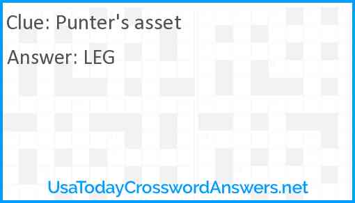 Punter's asset Answer