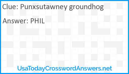 Punxsutawney groundhog Answer