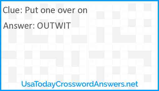 Put one over on Answer