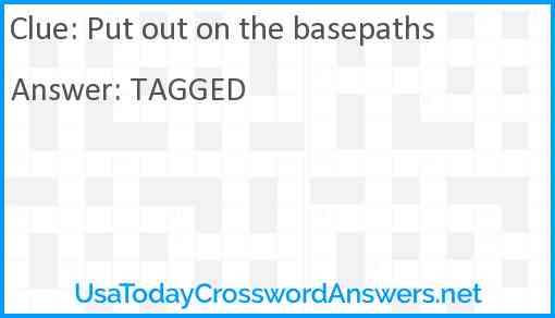 Put out on the basepaths Answer