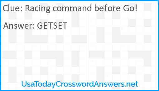 Racing command before Go! Answer