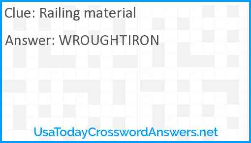 Railing material Answer