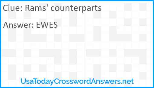 Rams' counterparts Answer