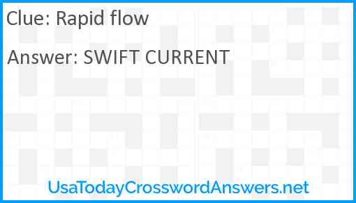 Rapid flow Answer