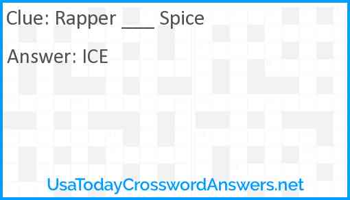Rapper ___ Spice Answer