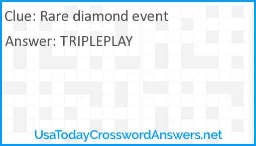 Rare diamond event Answer