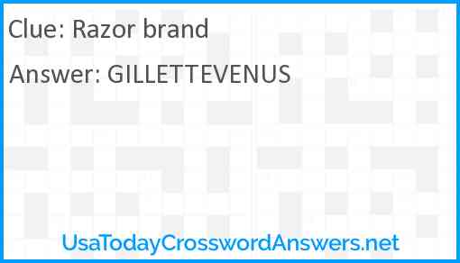 Razor brand Answer