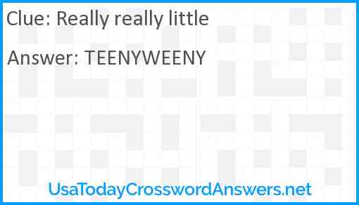 Really really little Answer