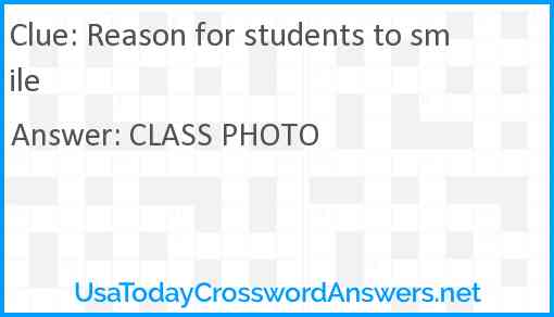 Reason for students to smile Answer