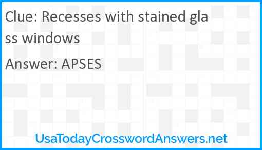 Recesses with stained glass windows Answer