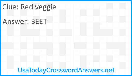 Red veggie Answer