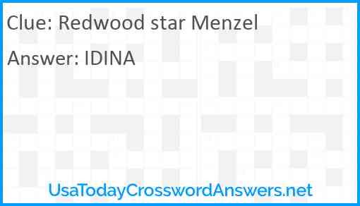 Redwood star Menzel Answer