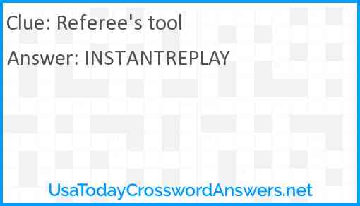 Referee's tool Answer