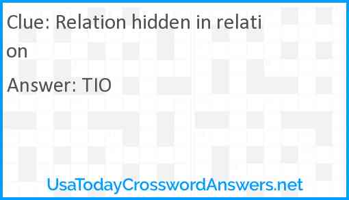 Relation hidden in relation Answer