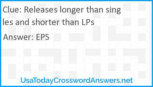 Releases longer than singles and shorter than LPs Answer
