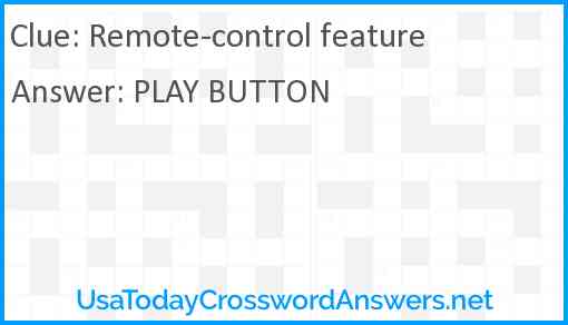 Remote-control feature Answer