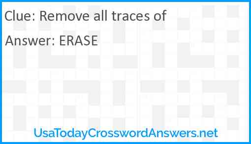 Remove all traces of Answer