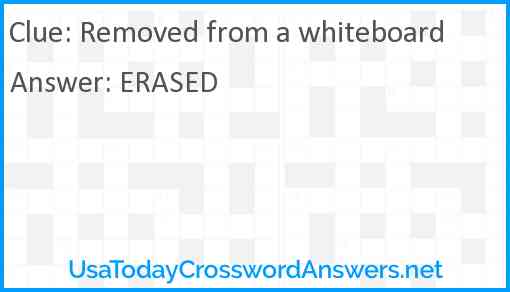 Removed from a whiteboard Answer