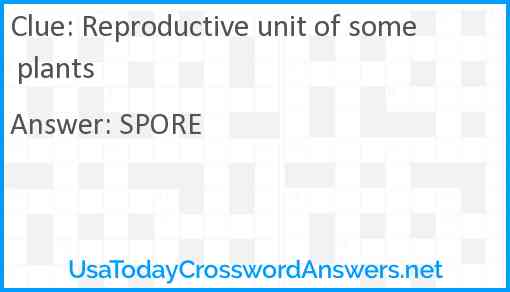 Reproductive unit of some plants Answer