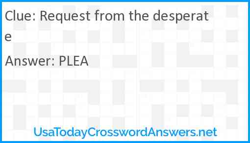 Request from the desperate Answer