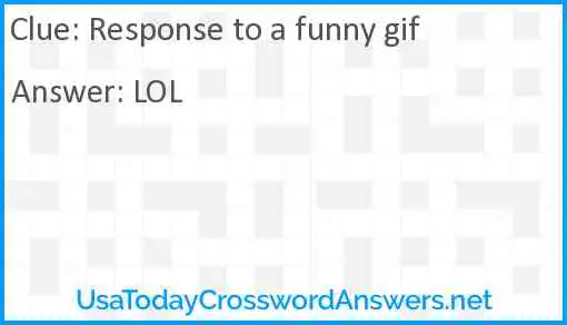 Response to a funny gif Answer