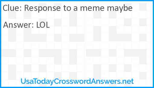Response to a meme maybe Answer