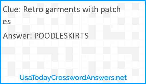 Retro garments with patches Answer