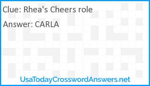 Rhea's Cheers role Answer