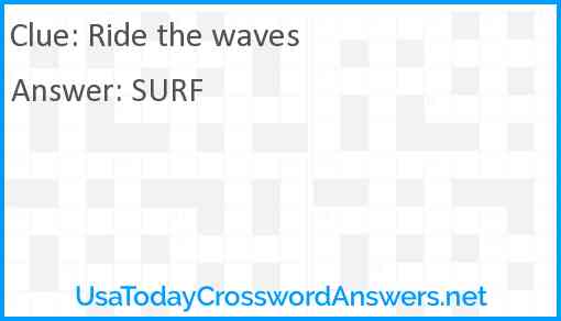 Ride the waves Answer