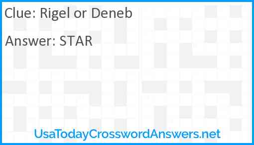 Rigel or Deneb Answer
