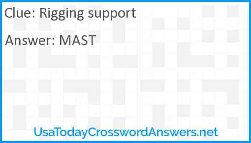 Rigging support Answer