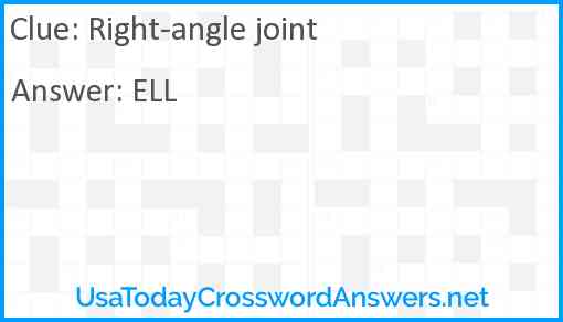 Right-angle joint Answer