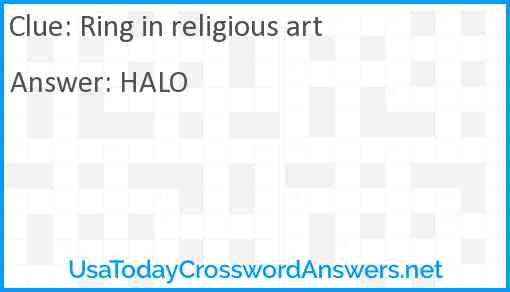 Ring in religious art Answer