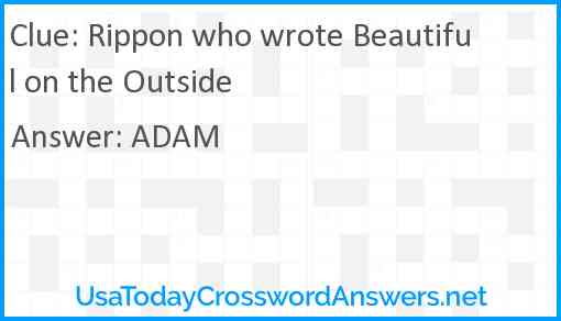 Rippon who wrote Beautiful on the Outside Answer